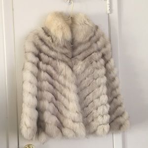 Blue fox fur coat . . . Very beautiful.